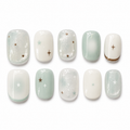 Mint Star Short Press-On Nails on a pure white background, front view